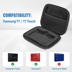 Samsung T7 and T7 Touch SSD Organizer - Blue Hard EVA Case