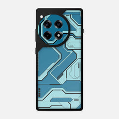 Techy Cyber Blue Bumper Mobile Cover - WrapCart