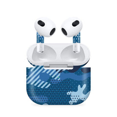 Airpods 4 Military Blue Camo Skin