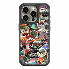 Wanderlust Stickers iPhone Bumper Cover