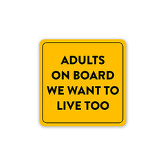 Adults On Board Car Sticker