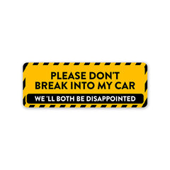 Disappointed Car Sticker