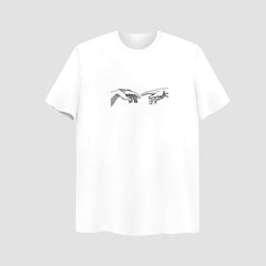 Adam Hands Embroidered White Oversize T Shirt