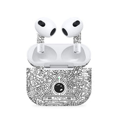 Airpods 4 Robotic Doodle Skin