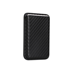 Black Carbon Magnetic Wallet With MagSafe For iPhone