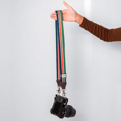 Camera Shoulder Adjustable Strap - Green Strip