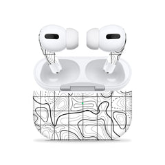 Airpods Pro White Topography Exclusive Skin