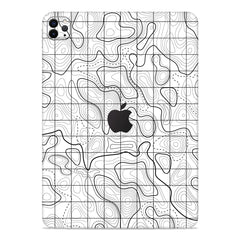 iPad Skin White Topography Exclusive