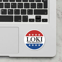 Loki For President Laptop Sticker