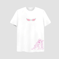 Doflamingo Embroidered White Oversize T Shirt