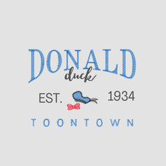 Donald Embroidered White Oversize T Shirt