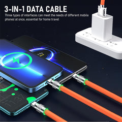 120W Charger Cable - 3 in 1 Fast Charging Data Cable