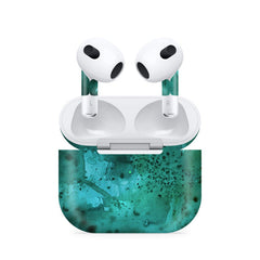 Airpods 4 WaterPaint Green Skin