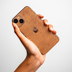 Brown Croc Leather Mobile Skin