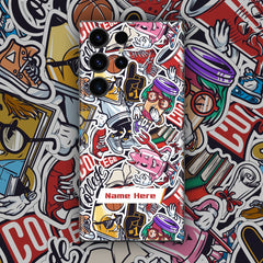 Cartoon Art Custom Name Mobile Skin