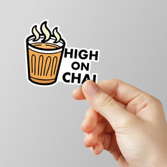 High On Chai Laptop Sticker