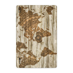 Wood Map 2 Tab Skin For Samsung Galaxy Tab A8