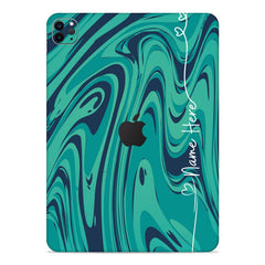 Flowy Custom Name Ipad Skin