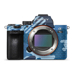 Military Blue Camo Camera Skins