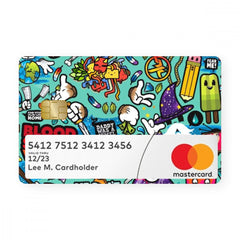 Blue Abstract With Window Card - WrapCart Credit Card Skins