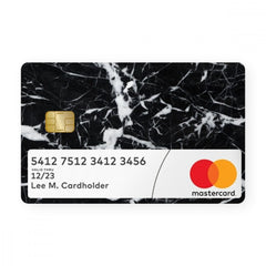 Black Marble With Window Card - WrapCart Credit Card Skins