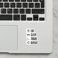 Trading Routine Laptop Sticker