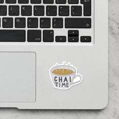 Chai Time Laptop Sticker