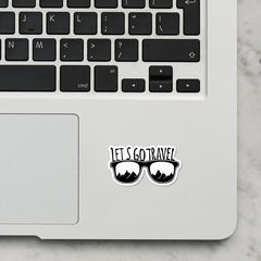 Lets Go Travel Laptop Sticker